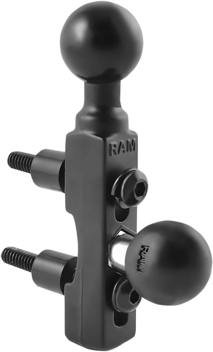 Motorcycle Brake/Clutch Reservoir Base Mount with 1" Balls