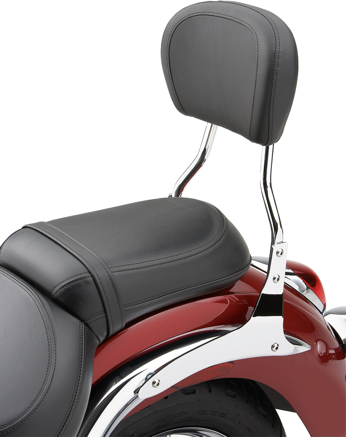 SHORT ROUND SISSY BAR W/PAD CHROME VTX1300C 04-06/1800CF