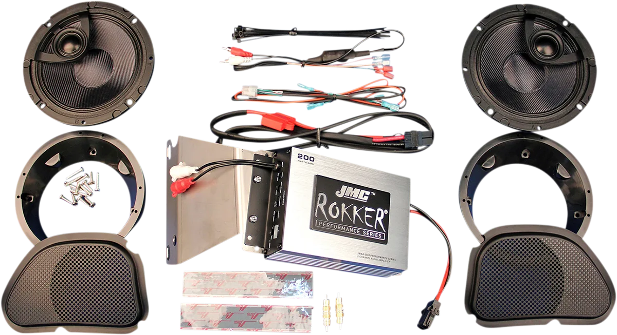 JMC ROKKER® 200W 2-Channel Amplifier and Speaker Kit