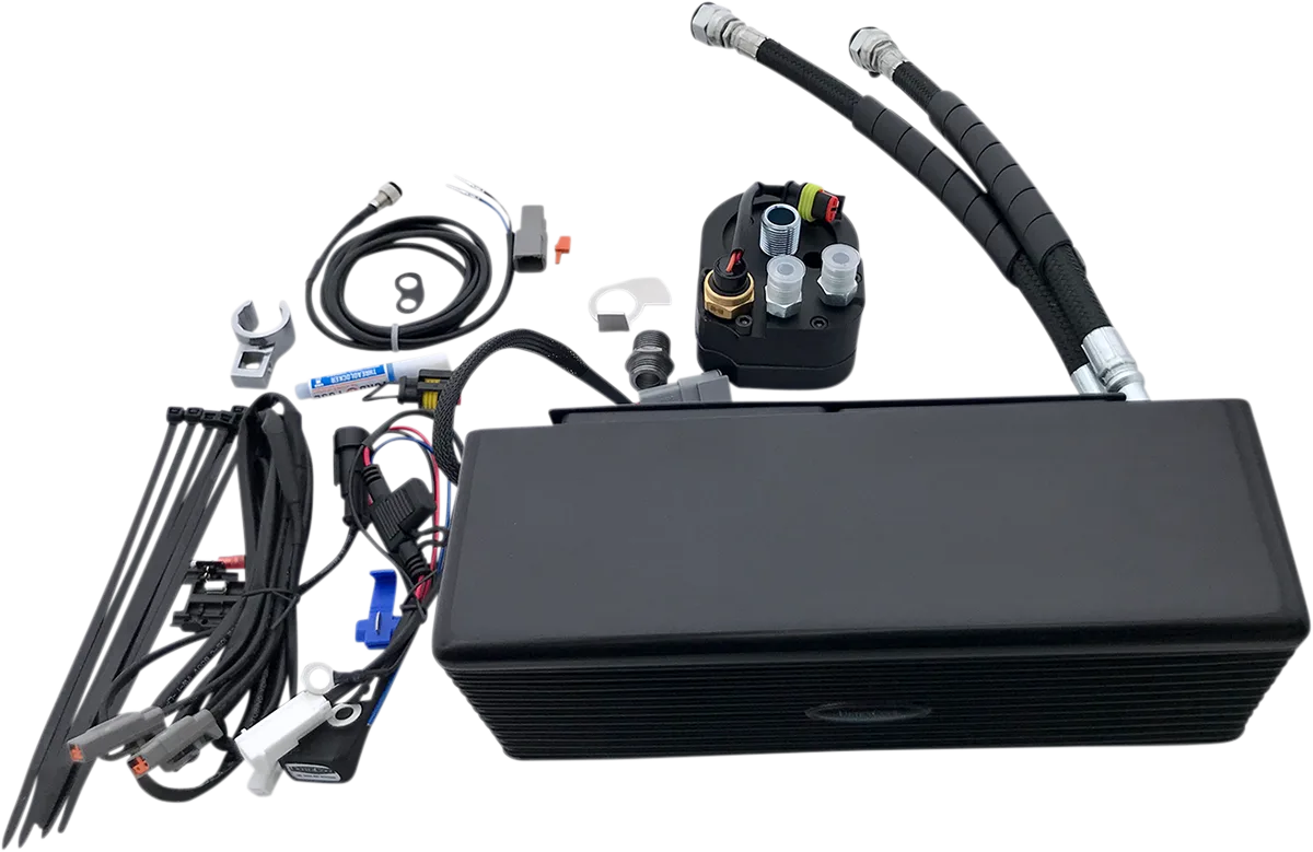 Below Regulator Mount Oil Cooler Kit with Fan for S&S T Series Engines