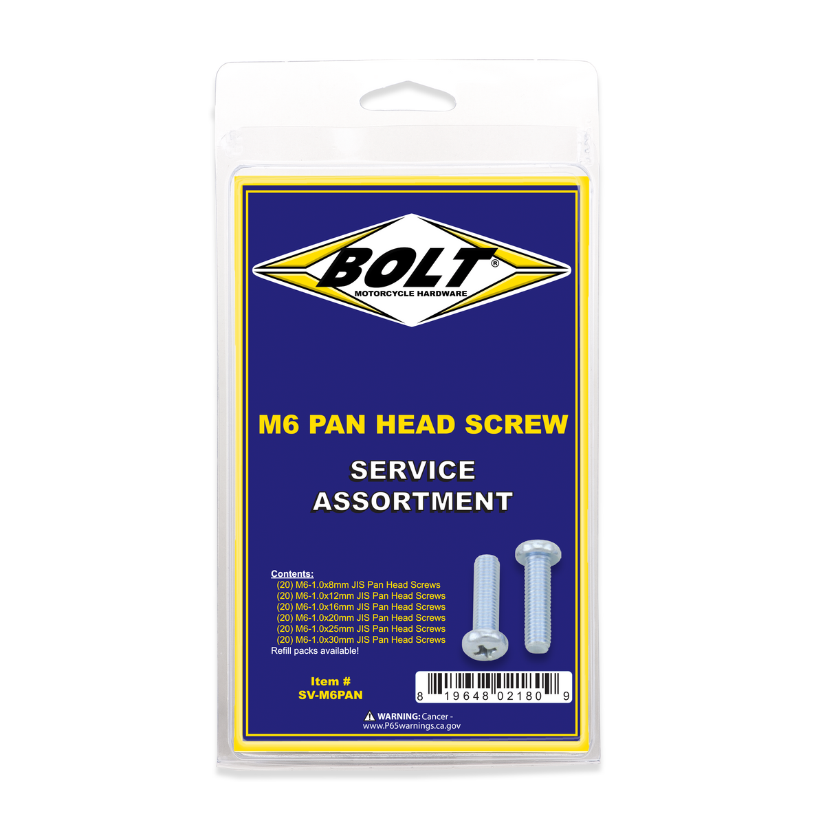 M6 Phillips Head Assortment 120/PK
