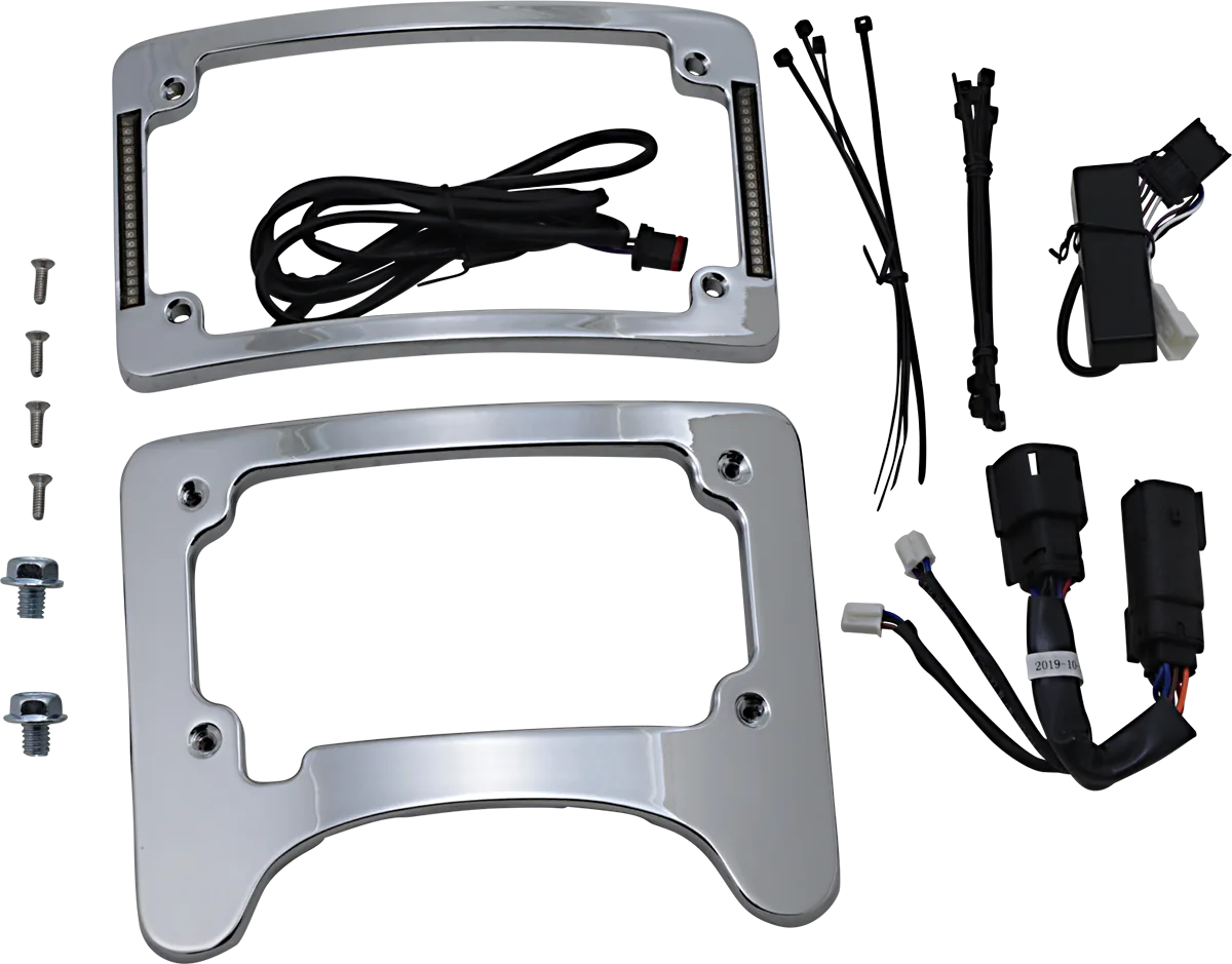 Turn Signal Eliminator with Tri Radius Illuminated Plate Frame
