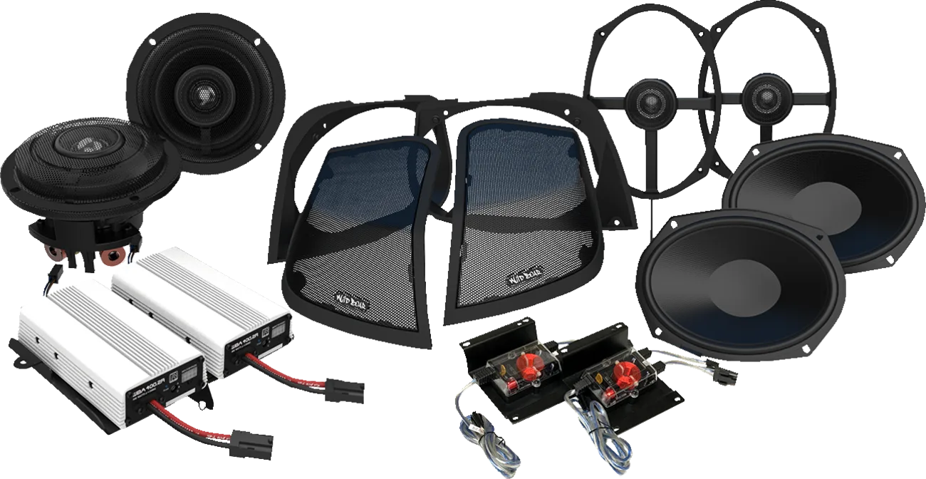 Speaker and Amplifier Kit with Cut-In Lid Adaptors