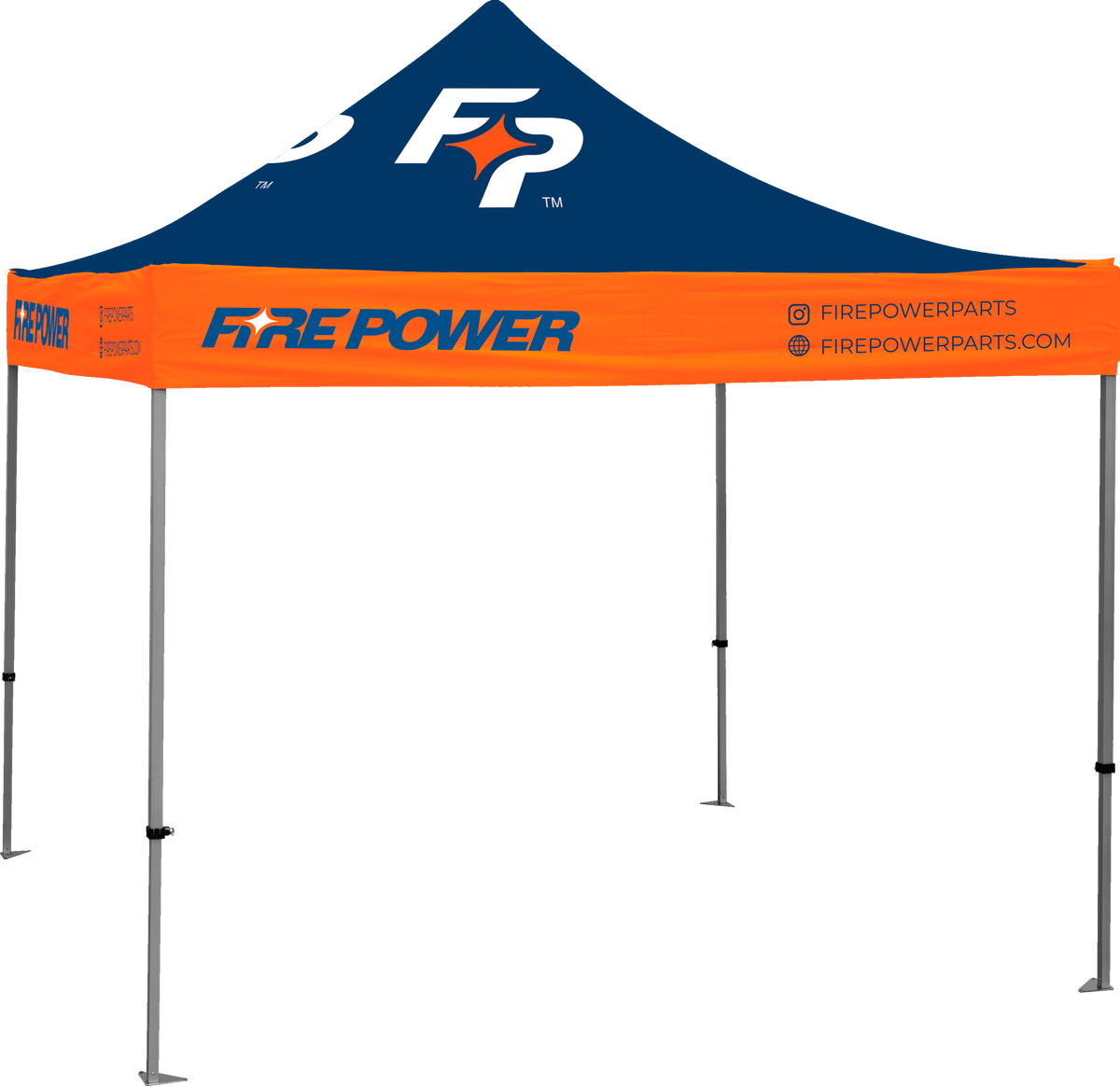 FIREPOWER CANOPY 10X10 TENT BLUE W/ WHITE LOGO