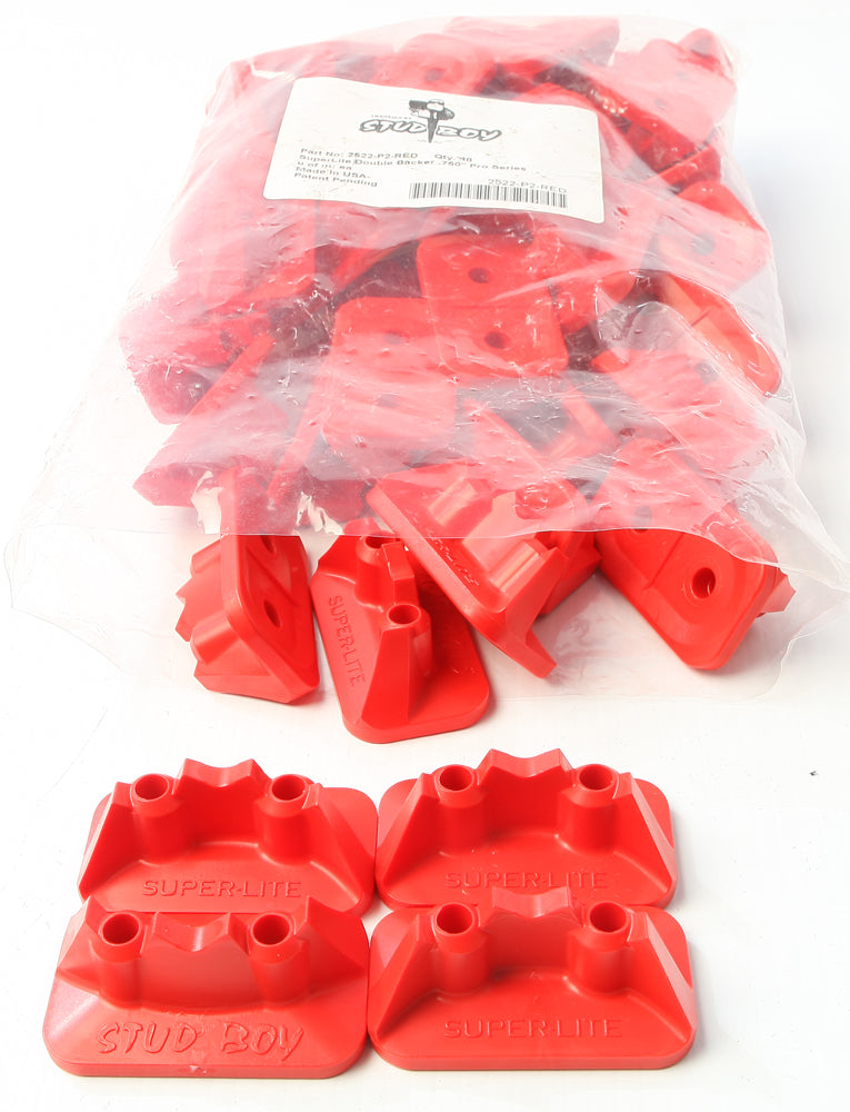 Super-Lite Pro Series Double Backers .75" 48/Pk Red