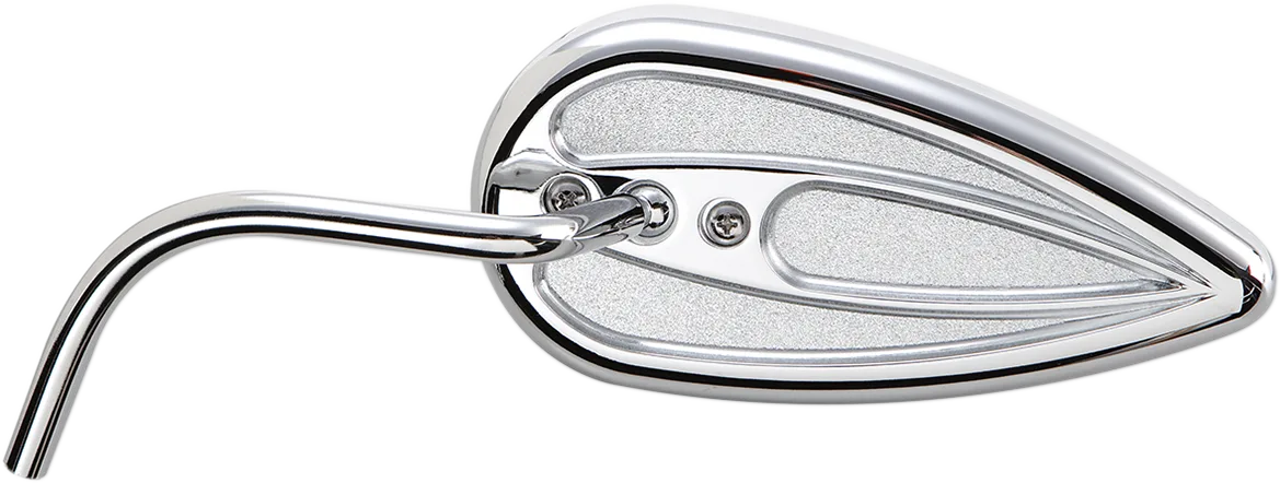 Teardrop Mirror with Steel Stem