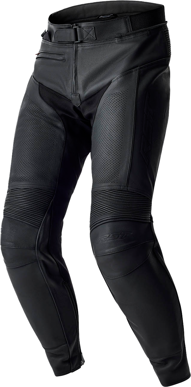 T2 D3O LEATHER PANTS BLACK 5XL