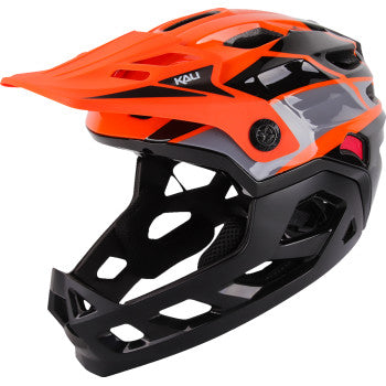 bell full face bicycle helmets KALI Child Maya Full Face Helmet - Race - Gloss Orange/Gray/Black