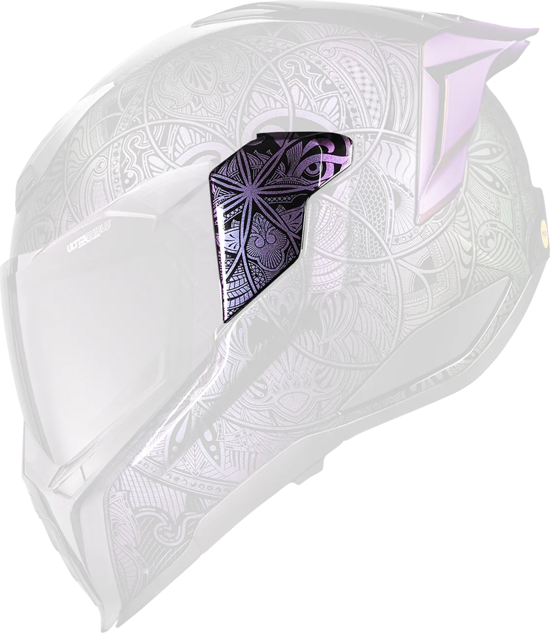 Ultraflite™ Helmet Side Plates — Opal Mandala