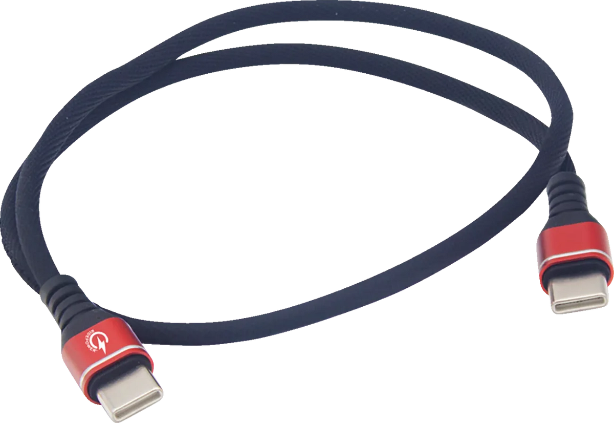 24" Male USB-C to Male USB-C Data and 3.0 Fast Charging Phone Charger Cable