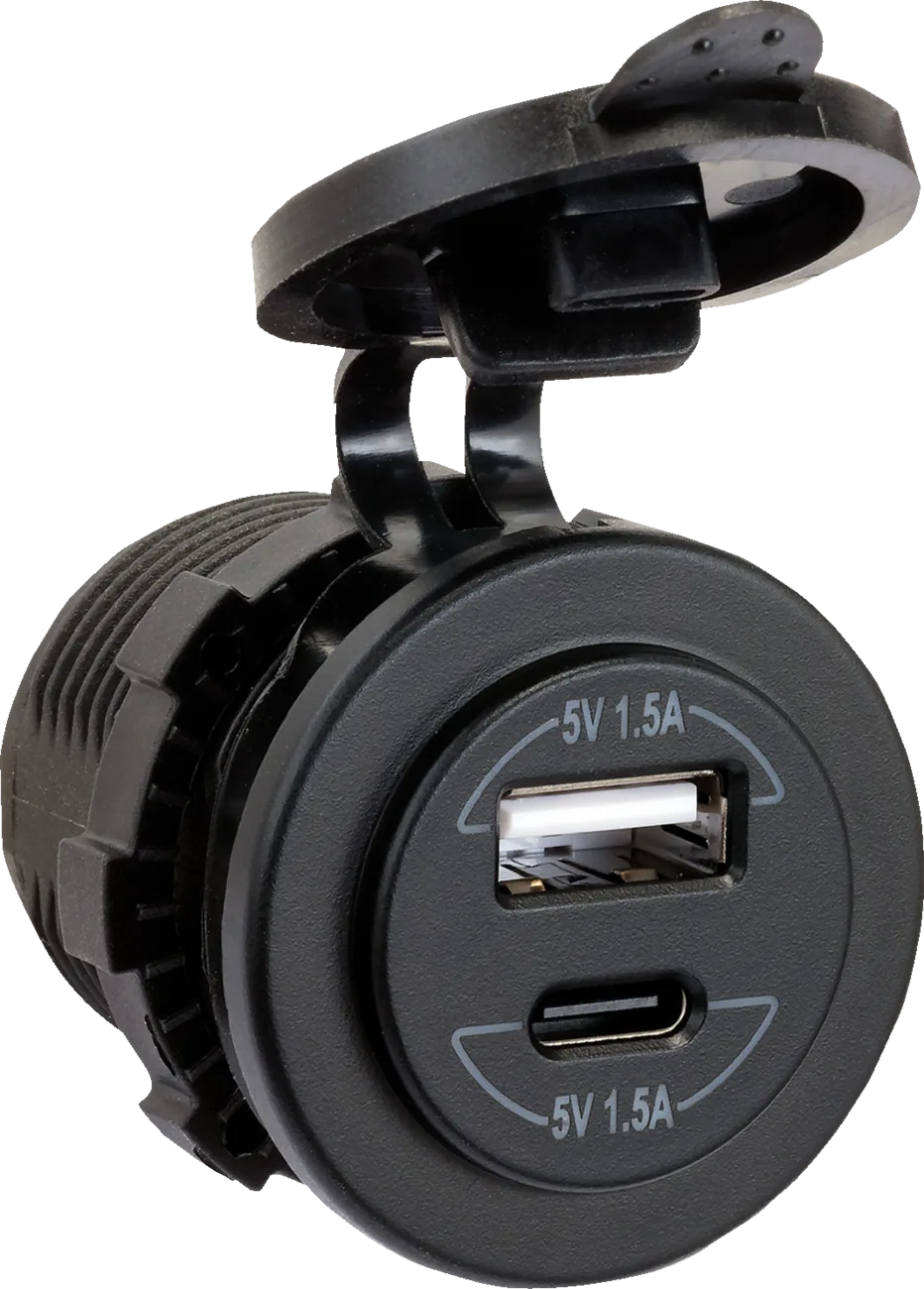 Panel Mount Dual USB Charger