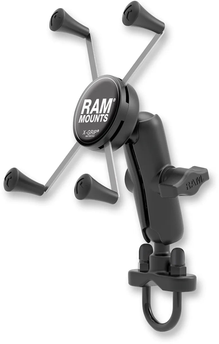 Handlebar Rail Mount with U-Bolt Base and Universal X-Grip® Cradle