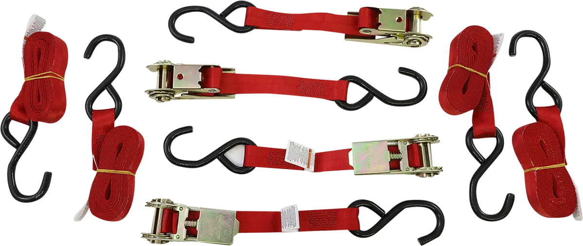 1" x 12' Tie-Downs with Ratchet Buckles