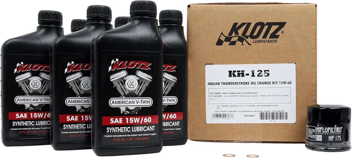 INDIAN THUNDERSTROKE 20W-40 SYNTHETIC OIL CHANGE KIT