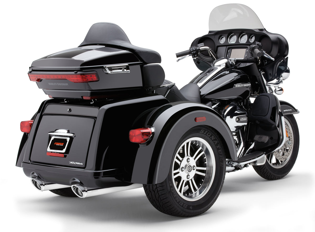 SLIP-ONS W/BILLET TIPS CHROME TRI-GLIDE 09-22