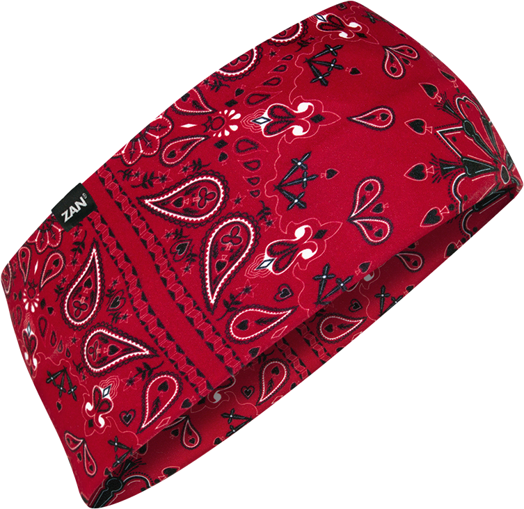 SPORTFLEX HEADBAND UPF50+ RED PAISLEY