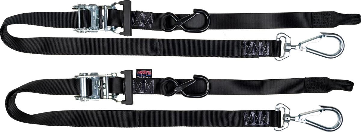 1 1/2 in. Fat Straps w/ soft tie and swivel secure hook