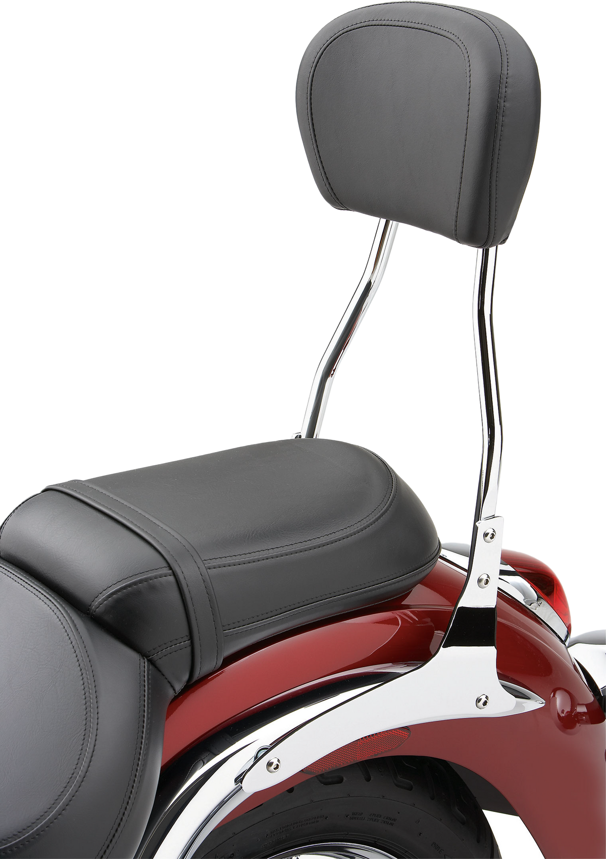 STD ROUND SISSY BAR W/PAD CHROME YAM V STAR 1300 07-15