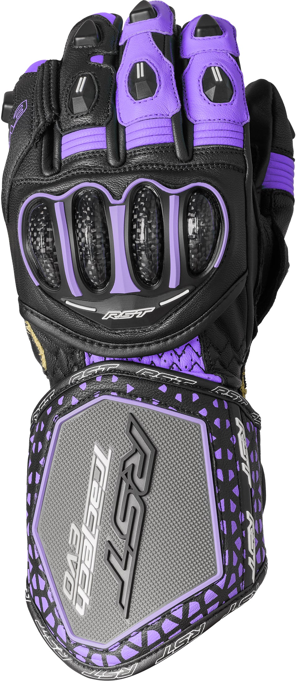 TRACTECH EVO 4 CE LADIES GLOVE BLACK/FUSHIA/GREY LEATHER XL