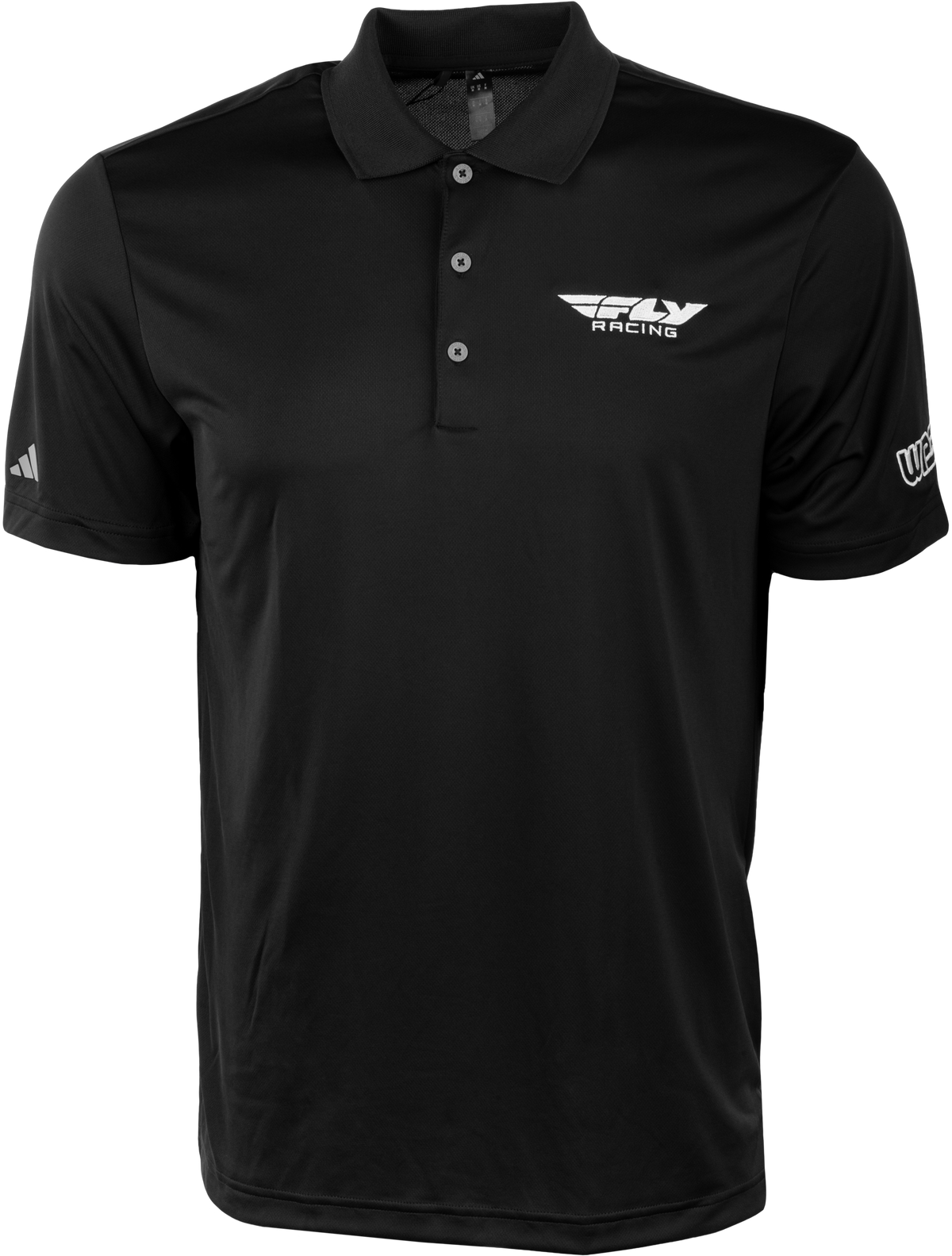 FLY RACING POLO BLACK/WHITE LG
