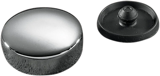 Chrome Stem Bolt Cover and Rubber Plug