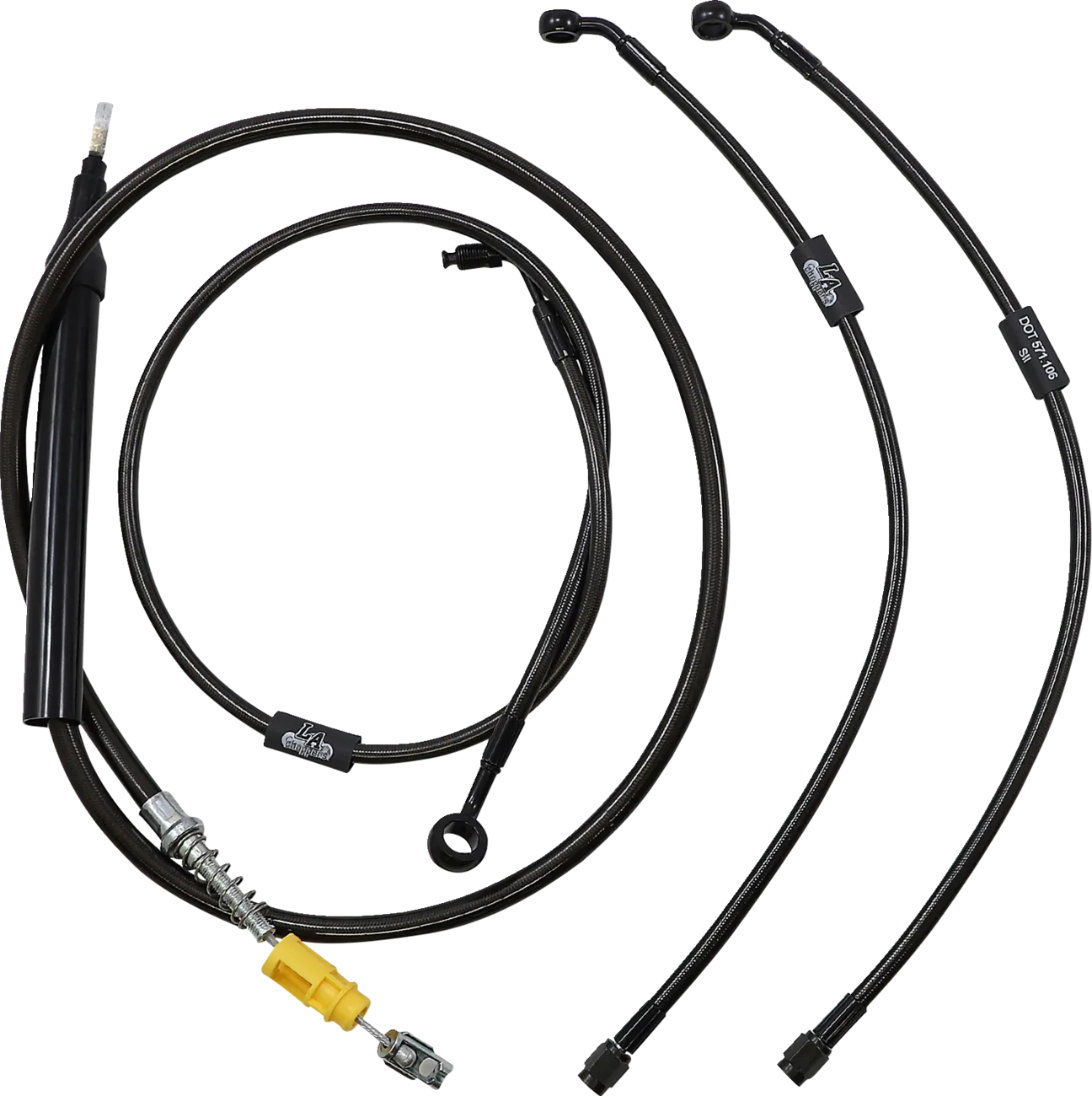 Standard Midnight Braided Handlebar Cable/Brake Line Kit — Ape Hanger