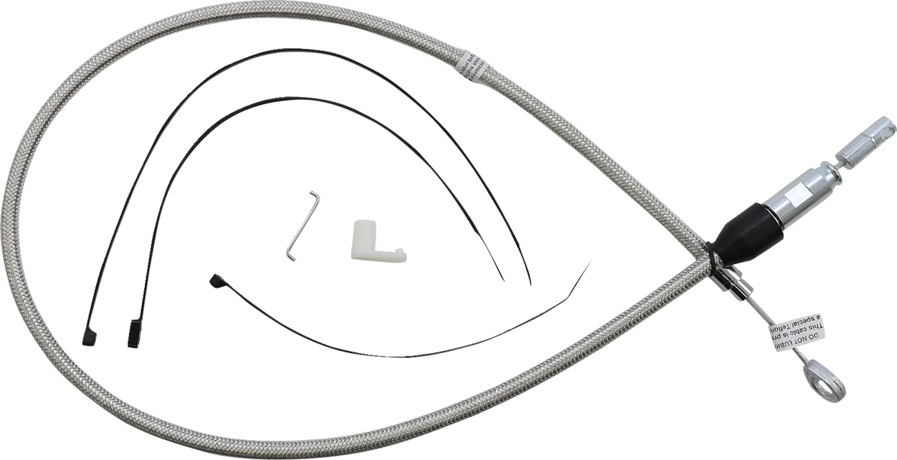 Polished Stainless Quick Connect Upper Clutch Cable