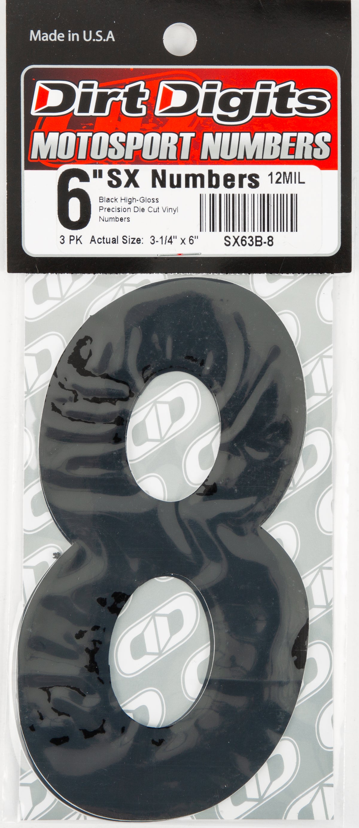 Super X Competition Stick-on Numbers