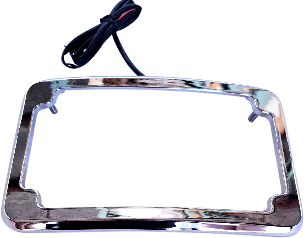 Beveled License Plate with Lights
