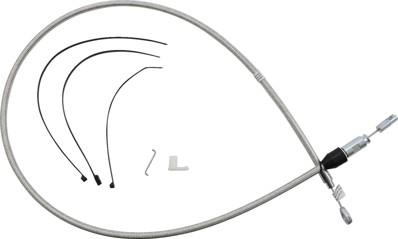 Polished Stainless Quick Connect Upper Clutch Cable
