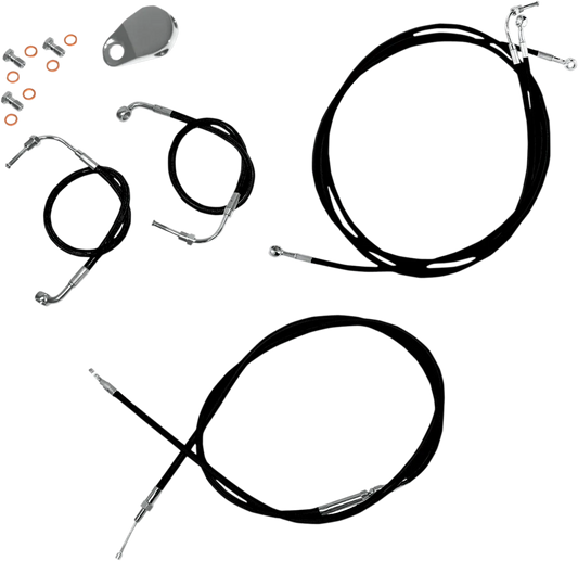 Standard Black Vinyl Handlebar Cable/Brake Line Kit — Ape Hanger