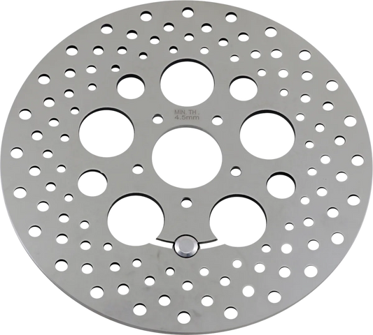 Polished Stainless Steel Drilled Brake Rotor