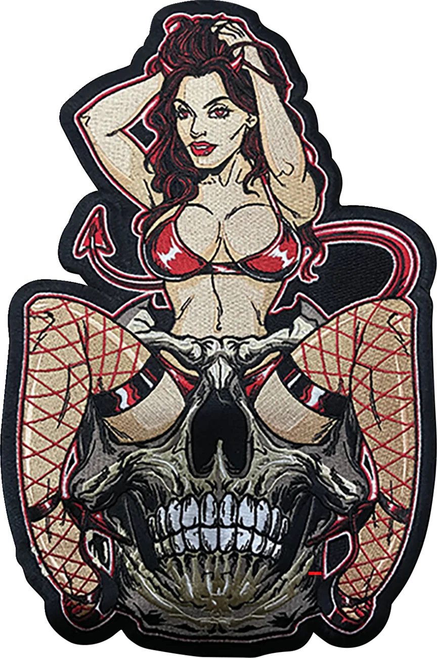 Devil Girl Embroidered Patch