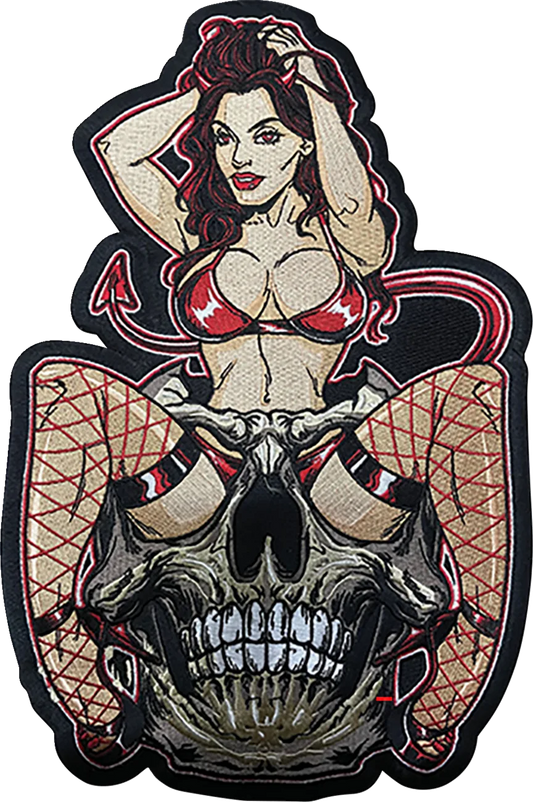 Devil Girl Embroidered Patch
