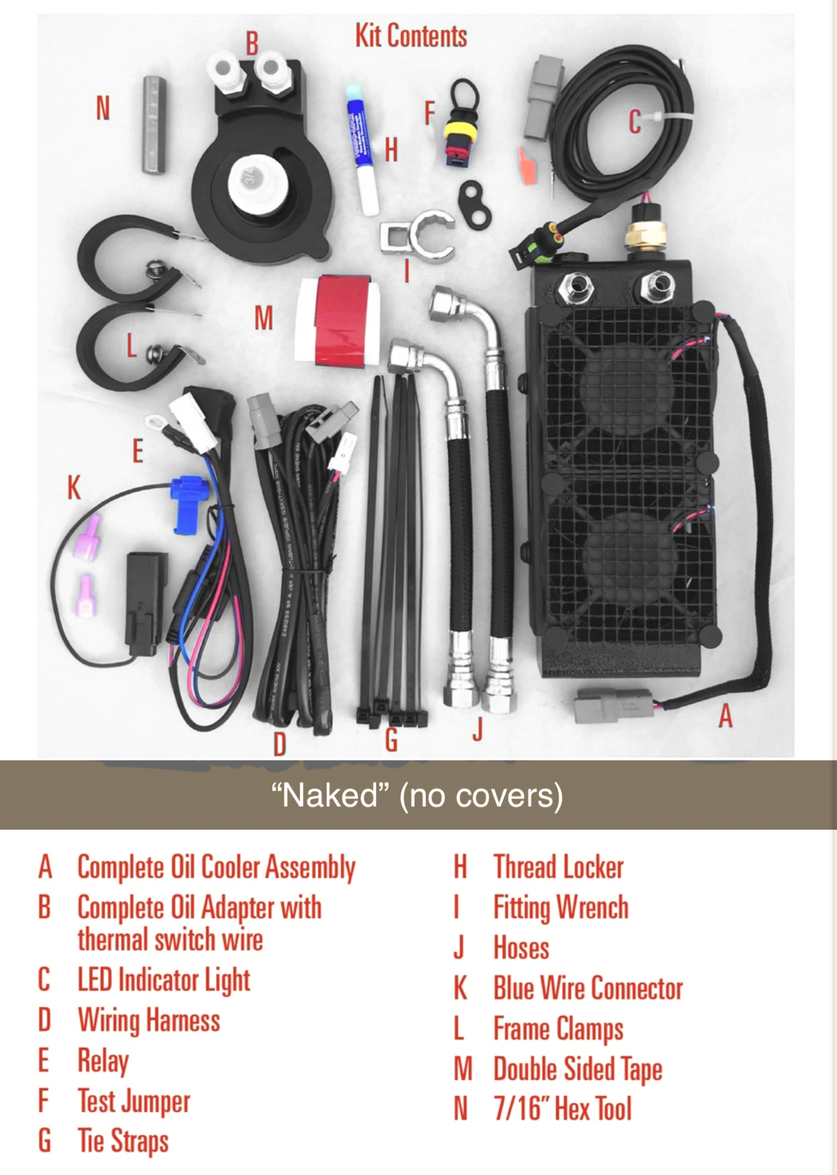 M8 Naked Oil Cooler