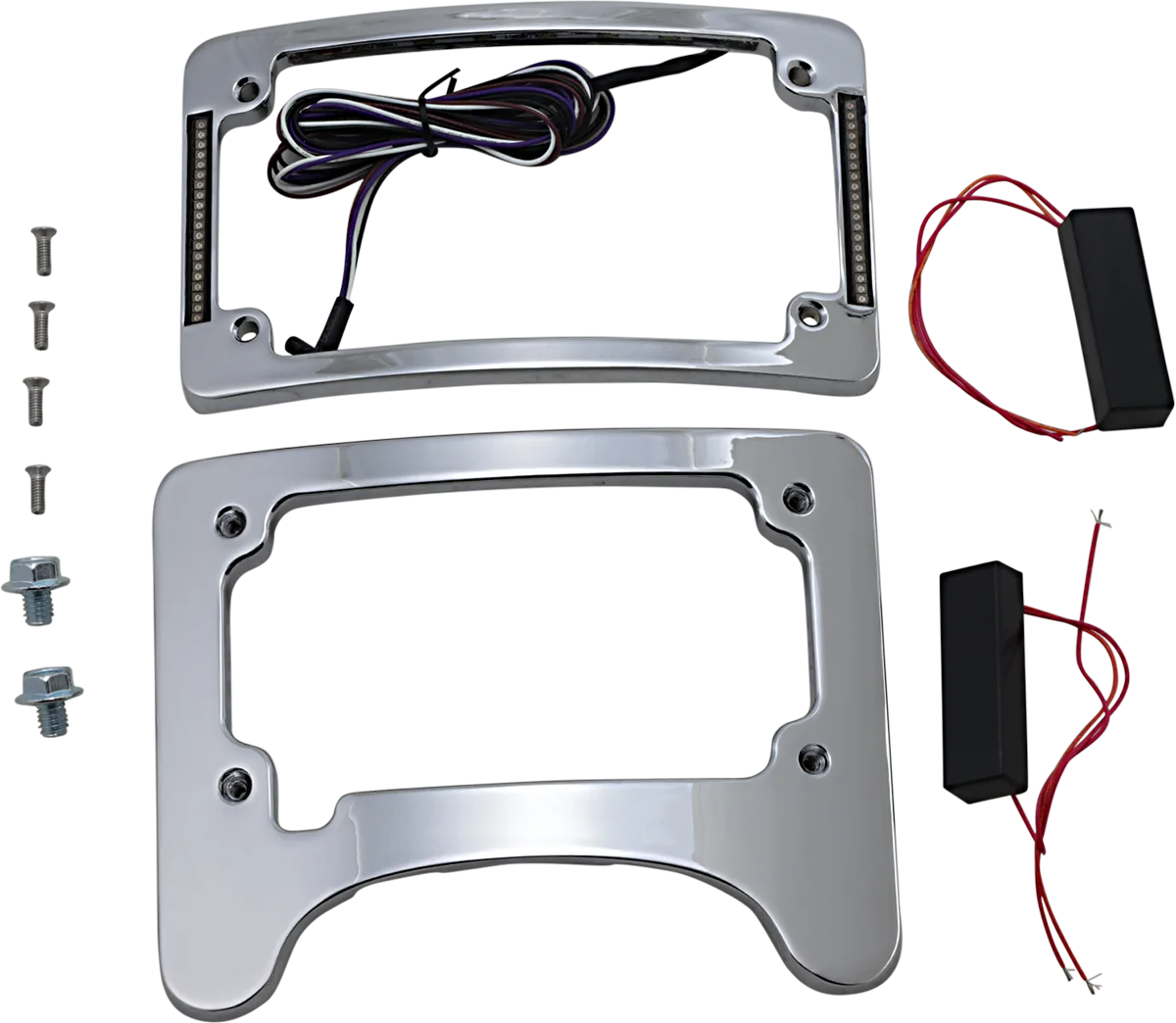 Turn Signal Eliminator with Tri Radius Illuminated Plate Frame