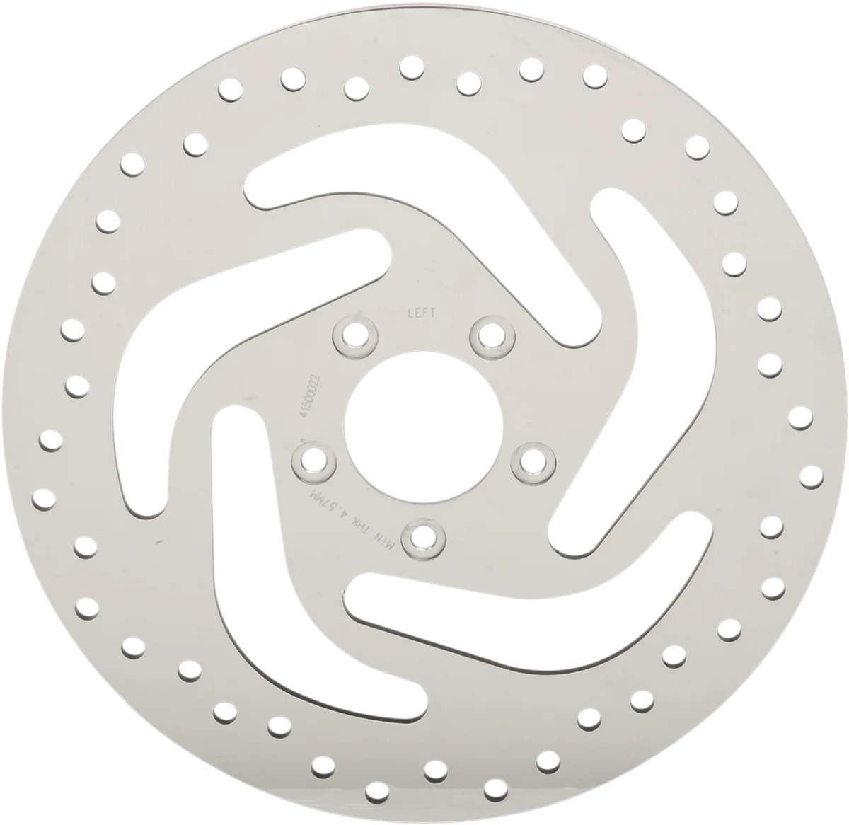 Polished Stainless Steel Drilled Brake Rotor