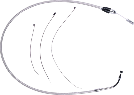 Polished Stainless Quick Connect Upper Clutch Cable