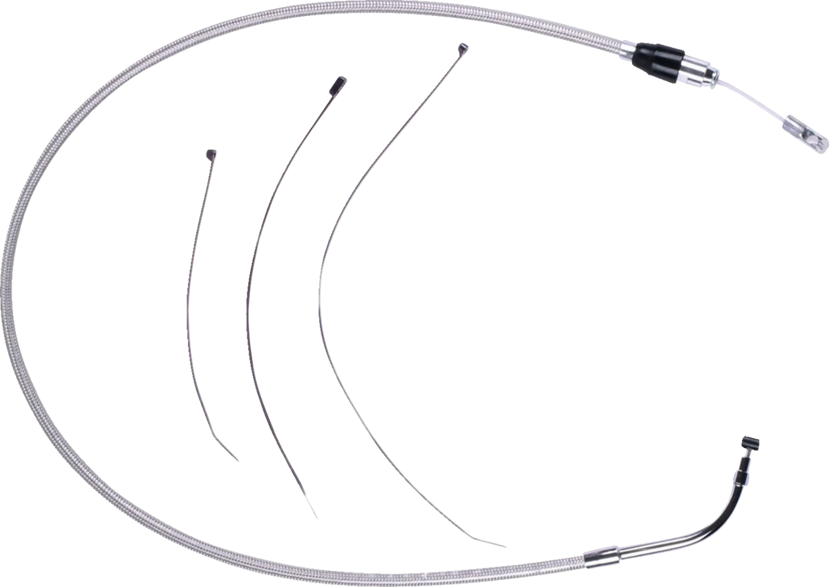 Polished Stainless Quick Connect Upper Clutch Cable