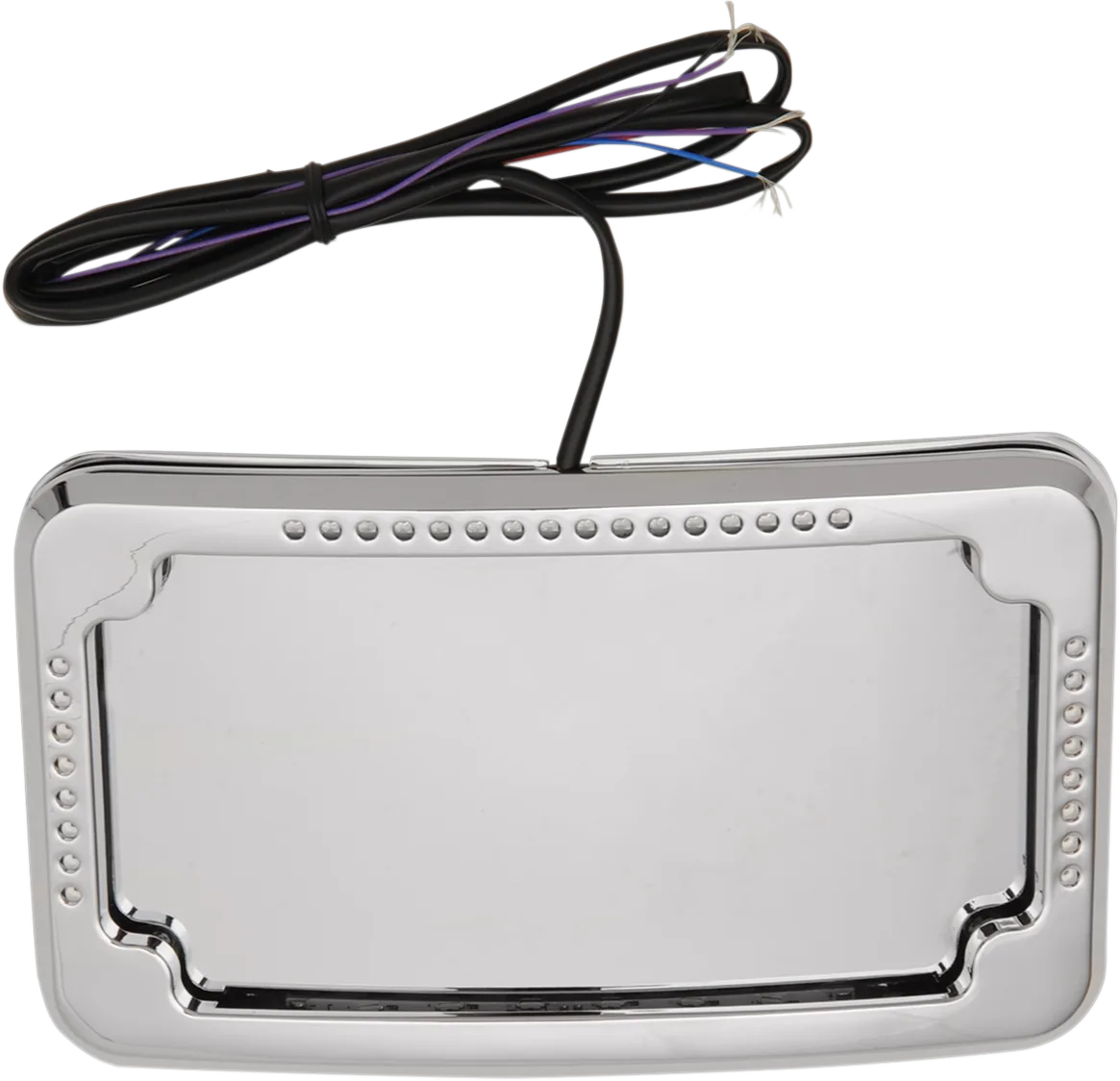 Curved Slick Signals License Plate Frame with 3-Hole Backing Plate