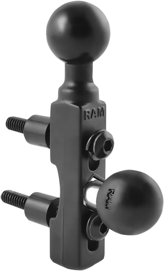 Motorcycle Brake/Clutch Reservoir Base Mount with 1" Balls