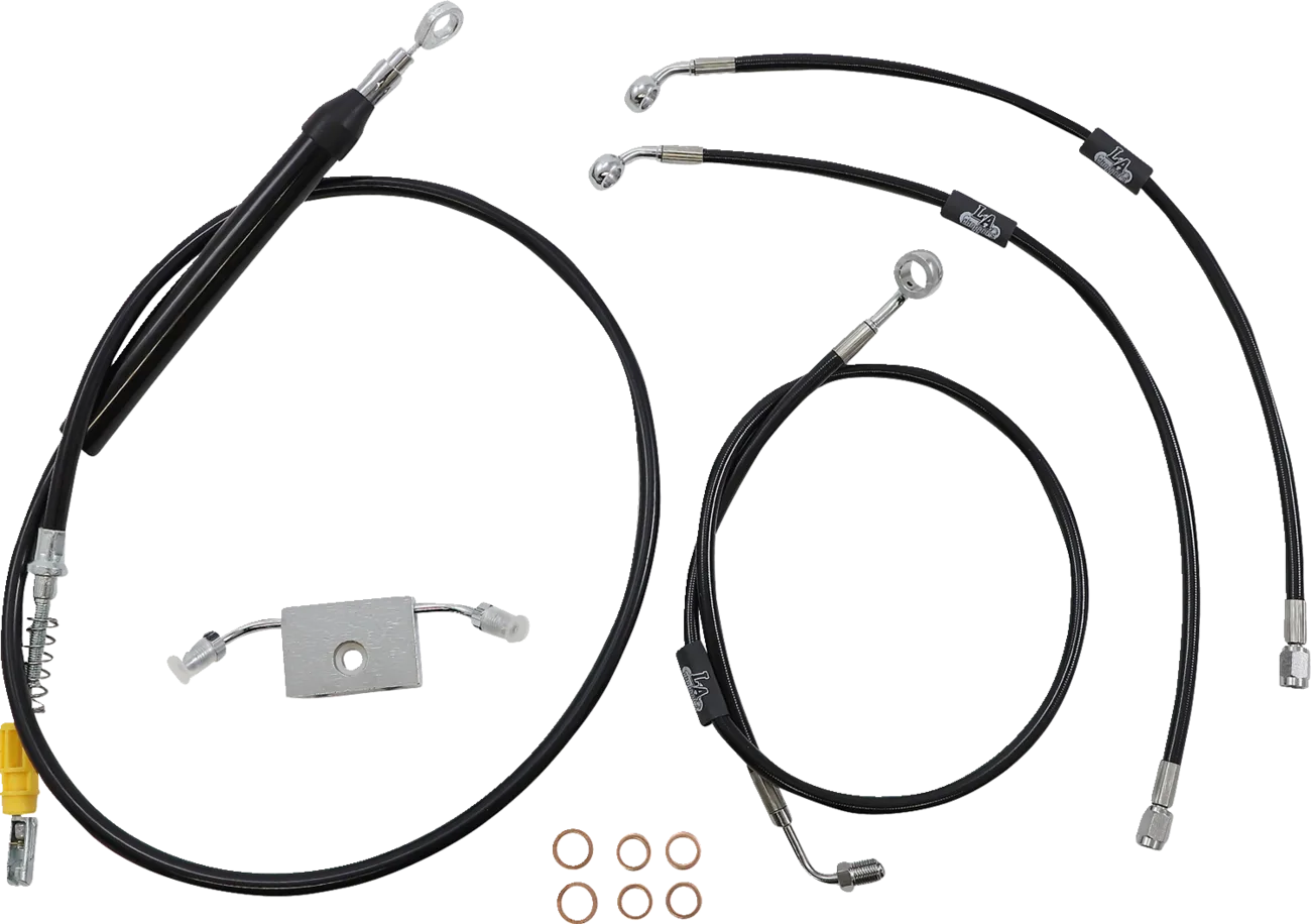 Standard Black Vinyl Handlebar Cable/Brake Line Kit — Ape Hanger