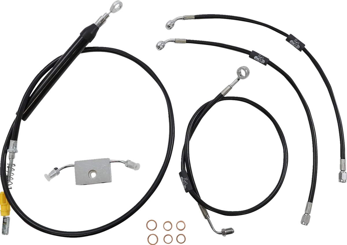 Standard Black Vinyl Handlebar Cable/Brake Line Kit — Ape Hanger