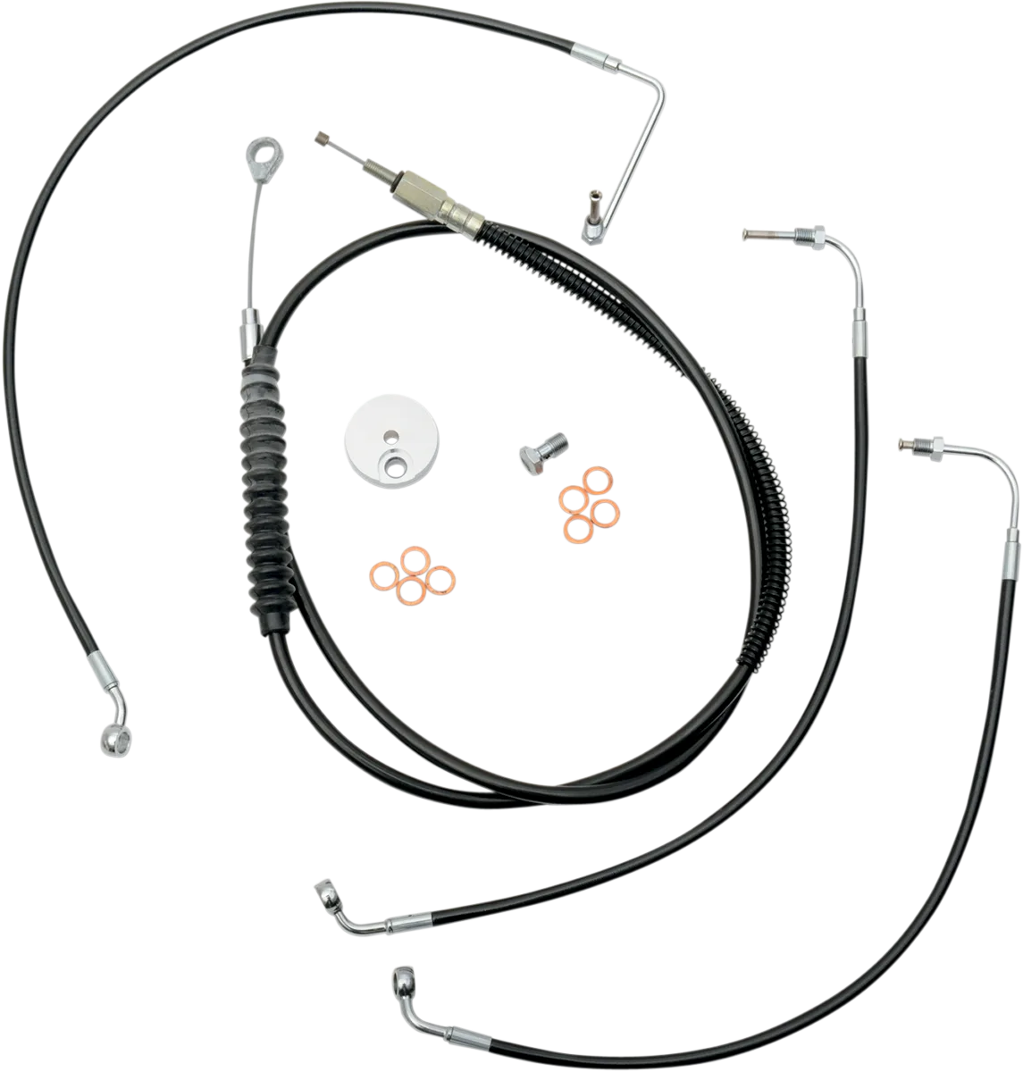 Standard Black Vinyl Handlebar Cable/Brake Line Kit — Ape Hanger