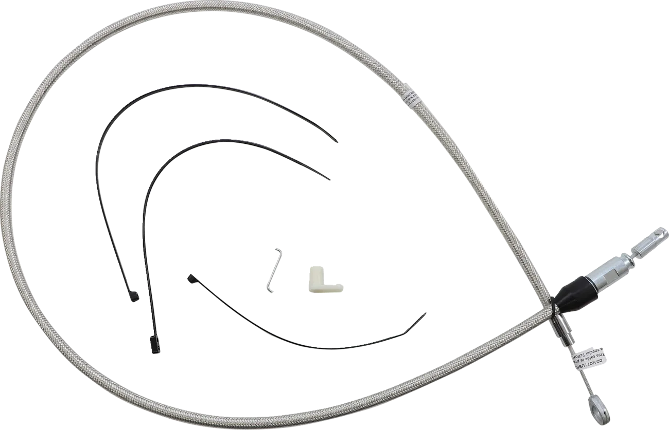 Polished Stainless Quick Connect Upper Clutch Cable