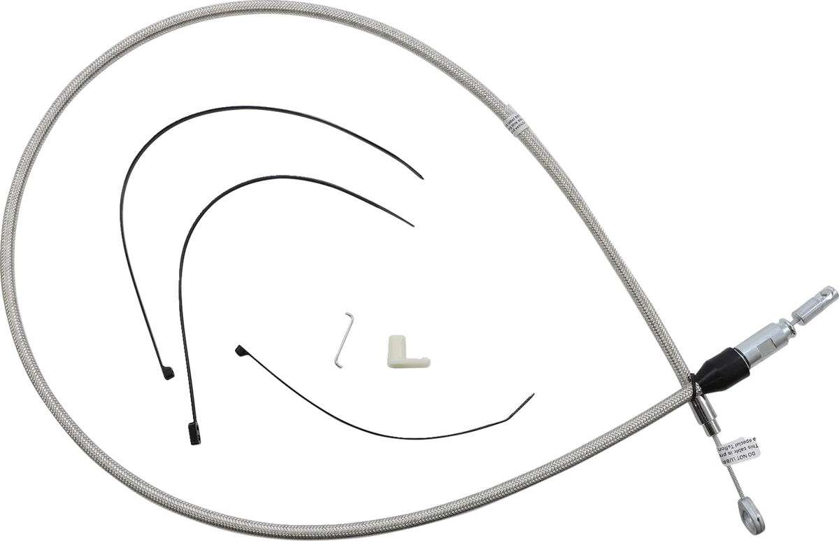 Polished Stainless Quick Connect Upper Clutch Cable