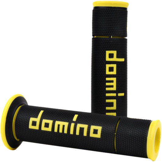 A450 ROAD RACING GRIPS BLACK/YELLOW PAIR