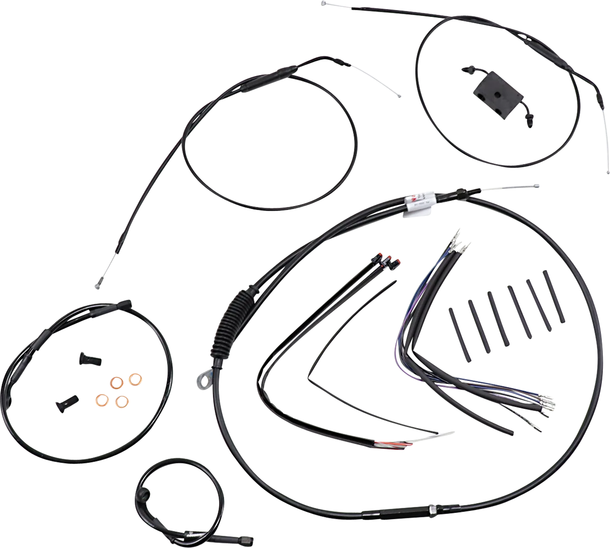 Extended Handlebar Cable and Brake Line Kit for Sportsters with ABS