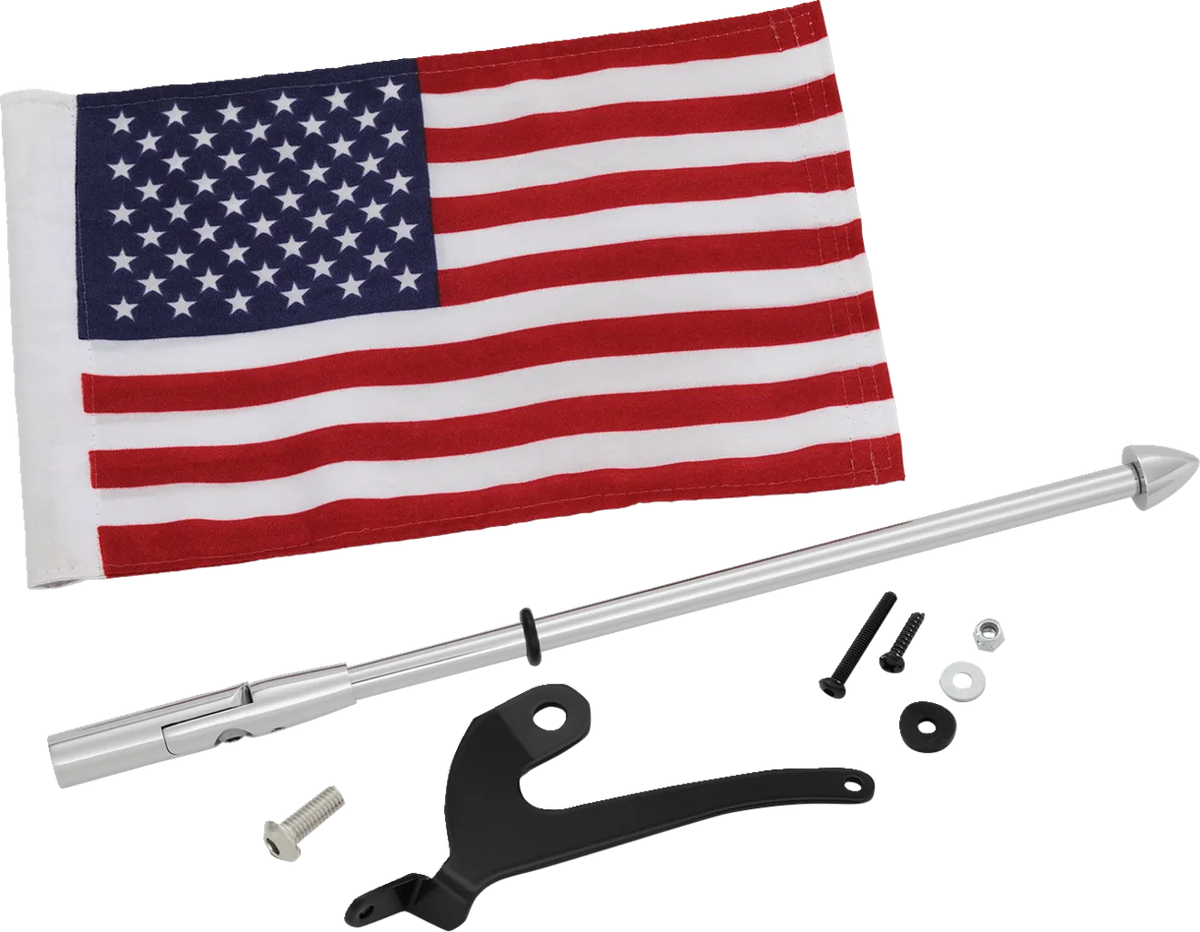 Flag Pole For Can-Am RT with US Flag