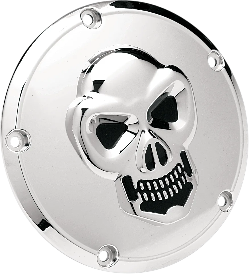 Chrome 3-D Skull Derby Cover
